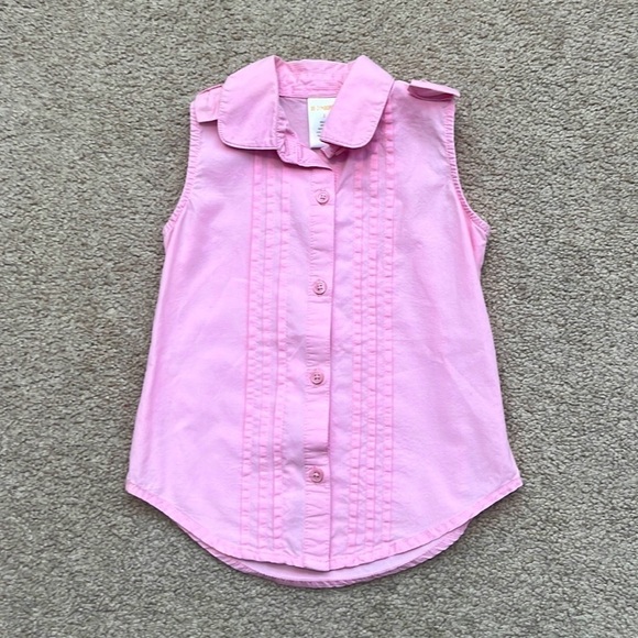Gymboree Sleeveless Button Down Pink Tank Top - Picture 1 of 4